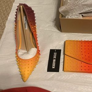 Steve Madden Orange Multi Pumps